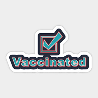 Vaccinated Check Mark Sticker